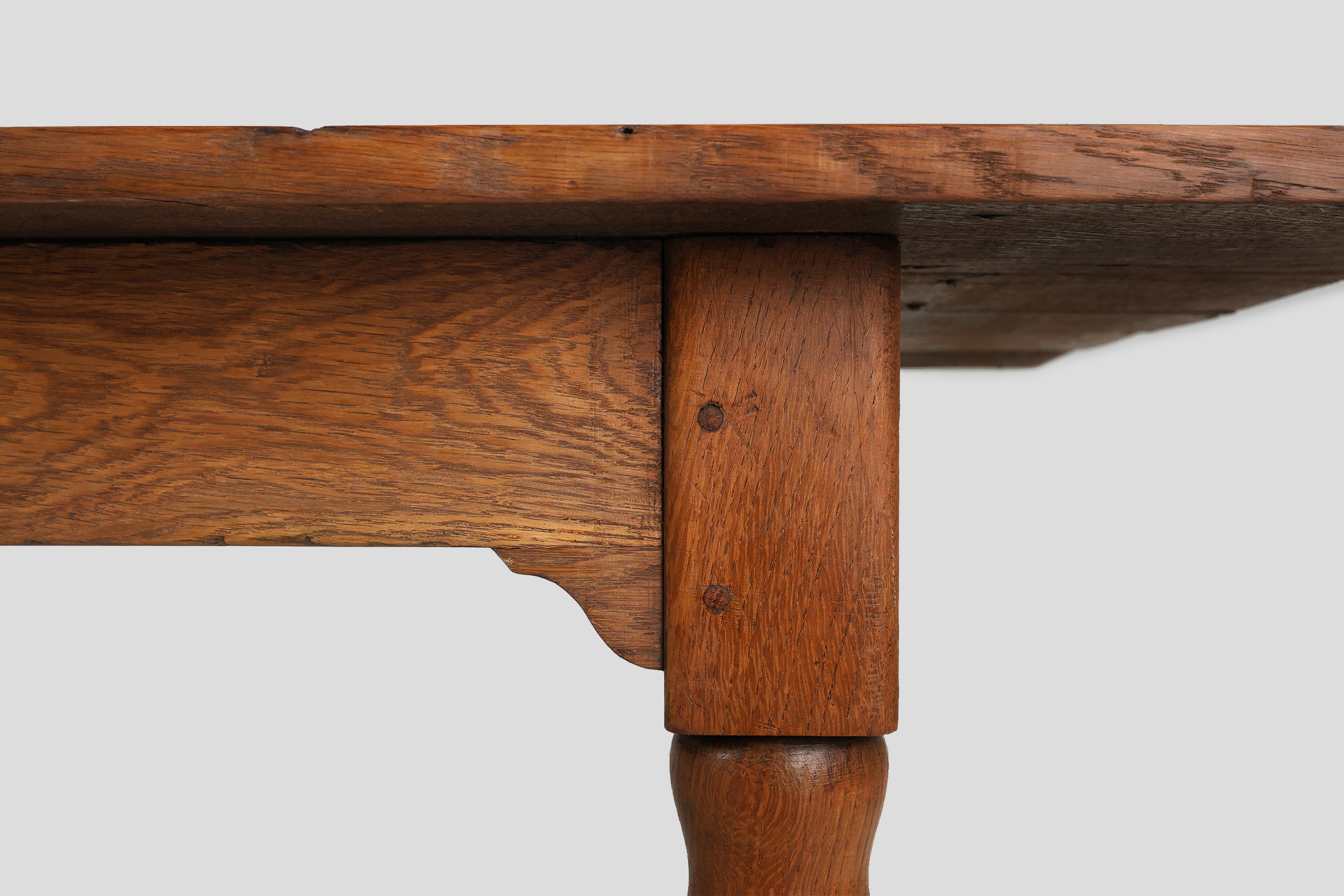 Rustic farmhouse table in pine wood, France ca. 1850thumbnail